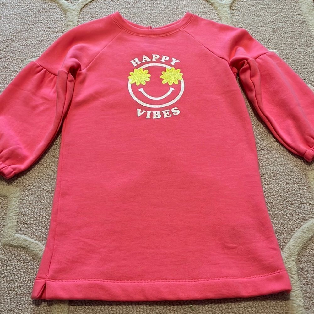 Gap sweatshirt smiley face dress